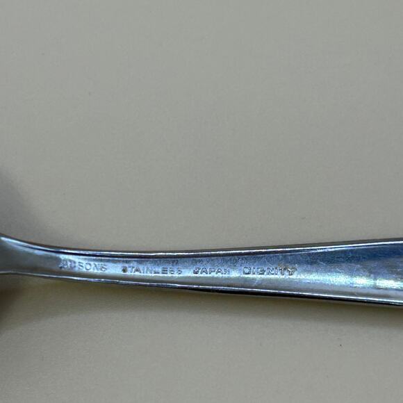 1 Sugar Spoon Dignity Acsons 5 5/8 in Stain on Front Swirl Pattern - Picture 5 of 10